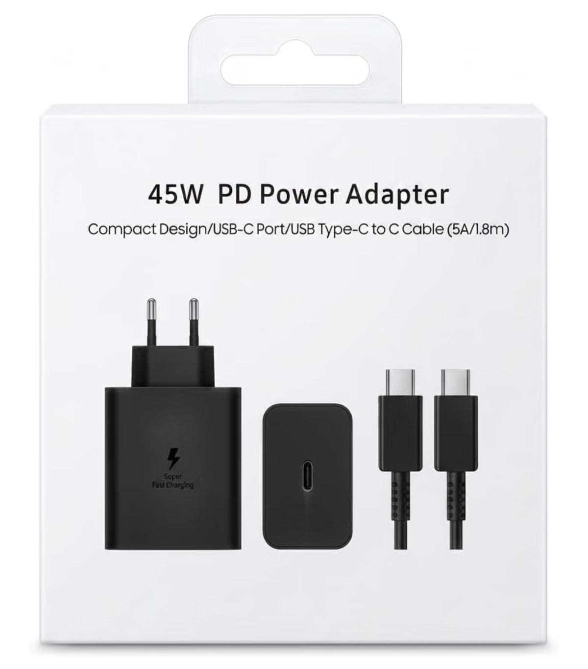 45w Super Fast Charger With Type-c To Type-c Cable