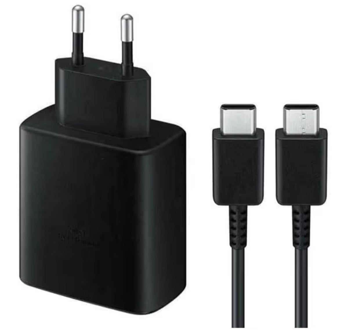 65W USB Type-C Super Fast Charger, Single Port, PD 3.0 Power Adapter with Cable, for USB-C Smartphones and Tablets, Black