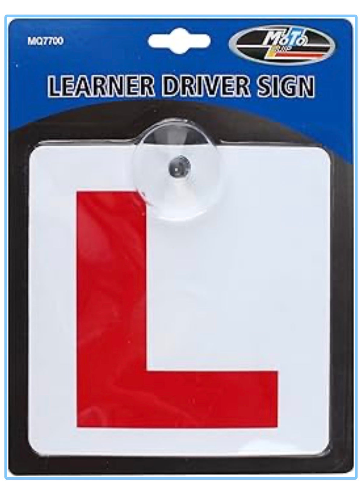 Learner Driver Emblem Sticker for Back Window, Red/White