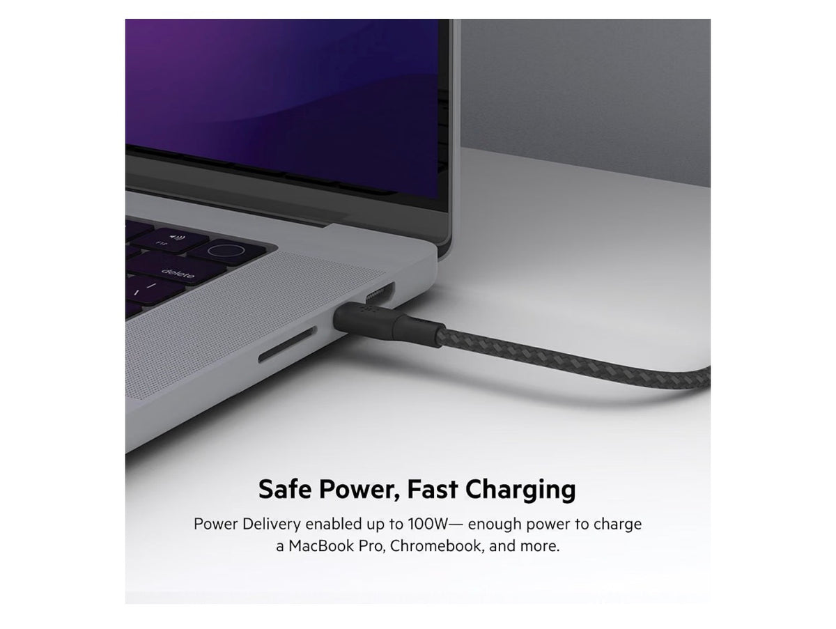 USB Type C to C Cable, Certified 2.0 USB C Charger Cable with Double Braided Nylon Exterior for iPhone 16, 15, iPad, MacBook, Galaxy, Pixel and More -2 m, black